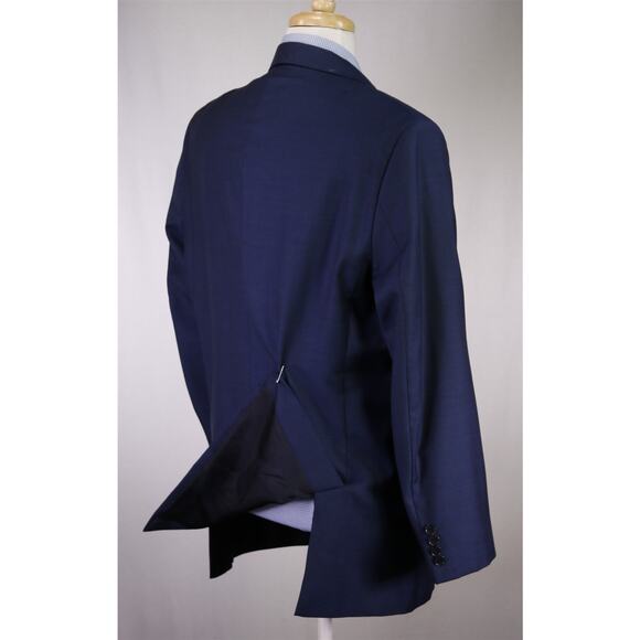 Cartier Anne Valérie Hash Mens Royal Blue 2-Btn Wool Slim Fit Blazer Jacket 46R - Picture 7 of 10